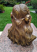 Carved wooden bust, view 1