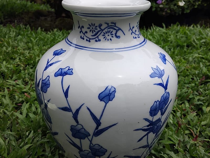 Blue Wildflower Vase